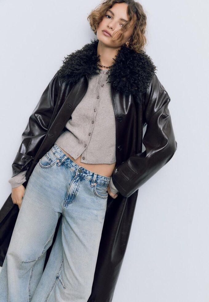 Soft Touch-Strickjacke mit Knöpfen