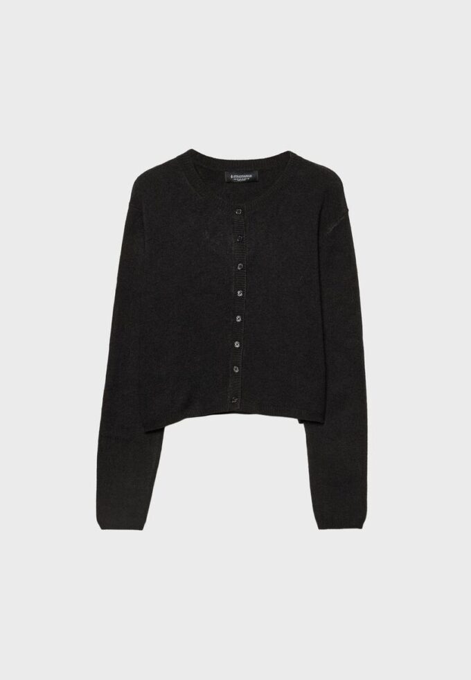 Soft Touch-Strickjacke mit Knöpfen