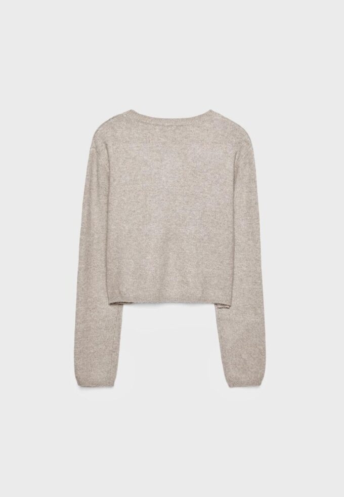 Soft Touch-Strickjacke mit Knöpfen