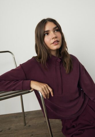 Soft Touch-Sweatshirt mit Reißverschluss