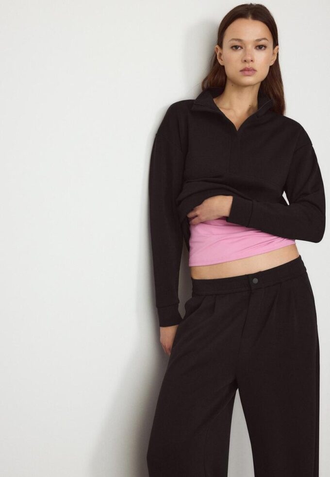 Soft Touch-Sweatshirt mit Reißverschluss Soft Touch-Sweatshirt mit Reißverschluss