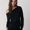 Soft Touch-Sweatshirt mit schulterfreiem Ausschnitt