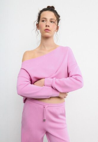 Soft Touch-Sweatshirt mit schulterfreiem Ausschnitt