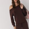 Soft Touch-Sweatshirt mit schulterfreiem Ausschnitt