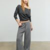 Soft Touch-Sweatshirt mit schulterfreiem Ausschnitt
