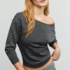 Soft Touch-Sweatshirt mit schulterfreiem Ausschnitt