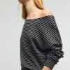 Soft Touch-Sweatshirt mit schulterfreiem Ausschnitt