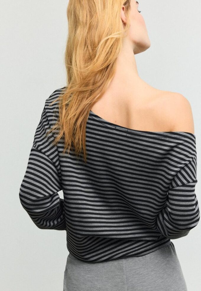 Soft Touch-Sweatshirt mit schulterfreiem Ausschnitt