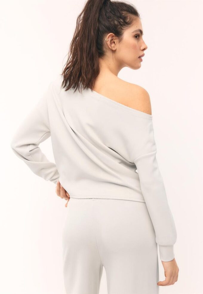 Soft Touch-Sweatshirt mit schulterfreiem Ausschnitt