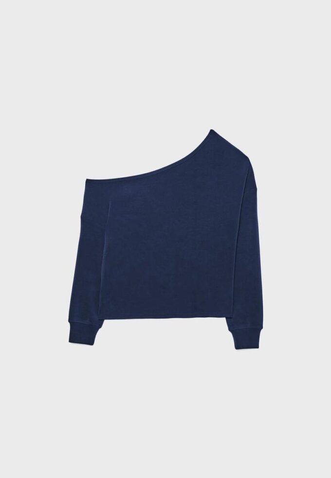 Soft Touch-Sweatshirt mit schulterfreiem Ausschnitt Soft Touch-Sweatshirt mit schulterfreiem Ausschnitt