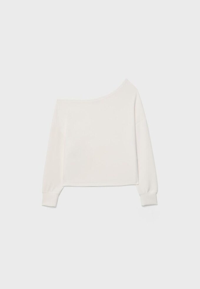 Soft Touch-Sweatshirt mit schulterfreiem Ausschnitt