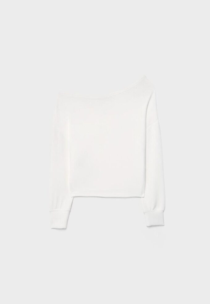 Soft Touch-Sweatshirt mit schulterfreiem Ausschnitt Soft Touch-Sweatshirt mit schulterfreiem Ausschnitt