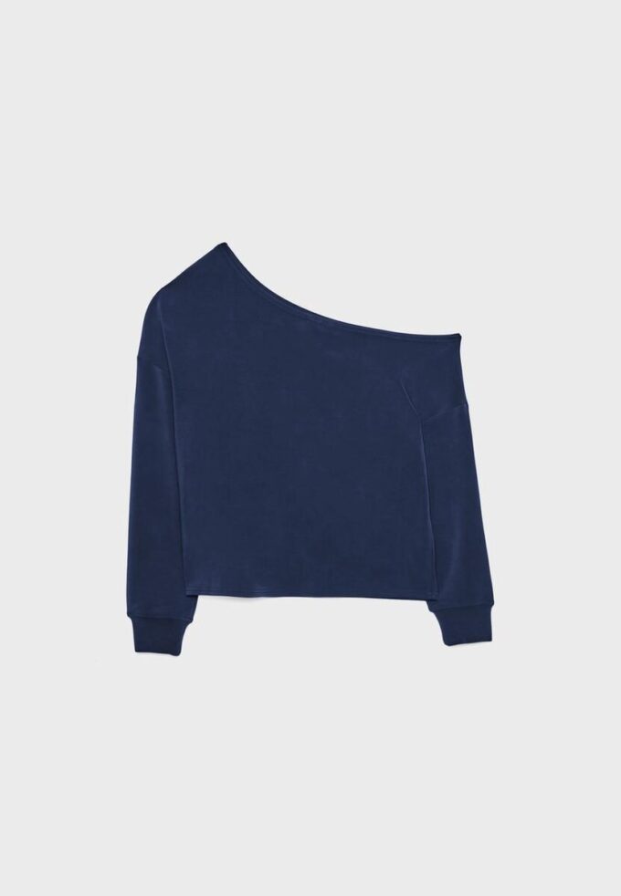 Soft Touch-Sweatshirt mit schulterfreiem Ausschnitt Soft Touch-Sweatshirt mit schulterfreiem Ausschnitt