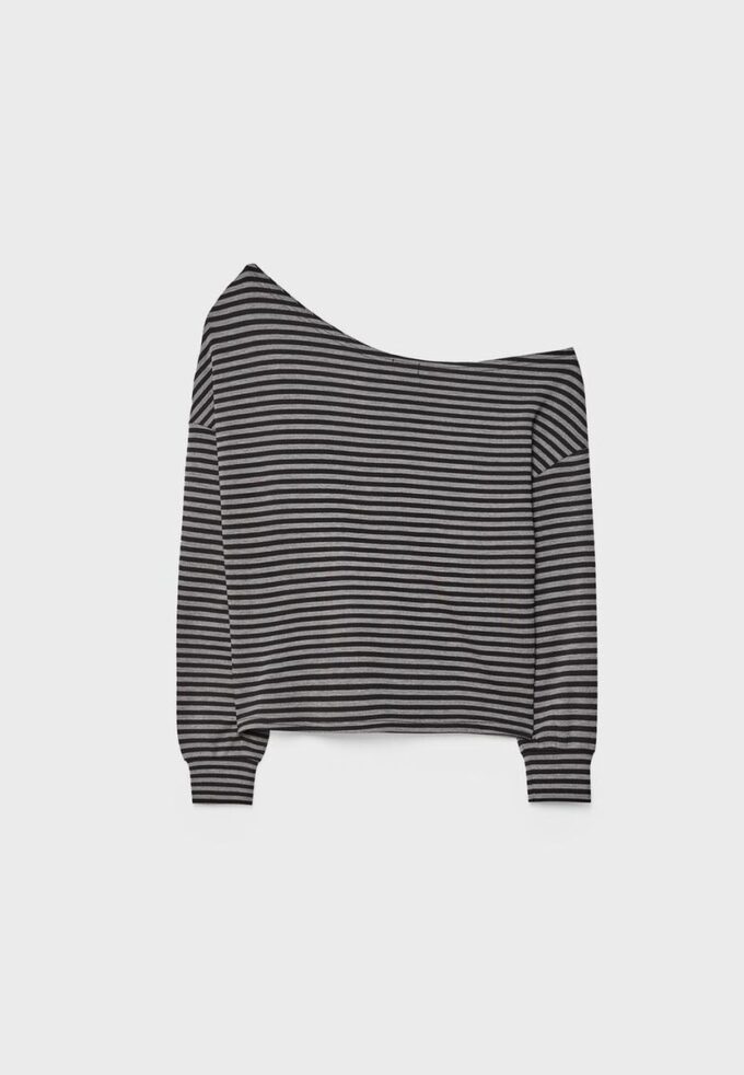 Soft Touch-Sweatshirt mit schulterfreiem Ausschnitt