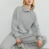 Soft Touch-Sweatshirt mit seitlichem Reißverschluss