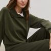 Soft Touch-Sweatshirt mit seitlichem Reißverschluss