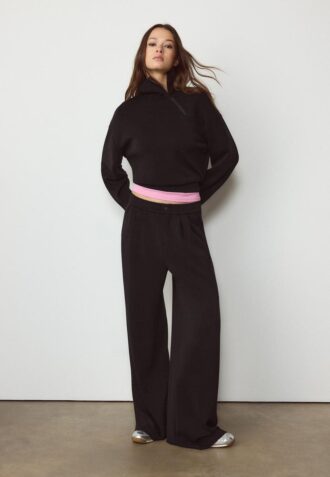 Soft Touch-Sweatshirt mit seitlichem Reißverschluss