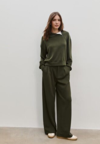 Soft Touch-Sweatshirt mit seitlichem Reißverschluss