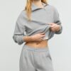 Soft Touch-Sweatshirt mit seitlichem Reißverschluss