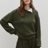 Soft Touch-Sweatshirt mit seitlichem Reißverschluss