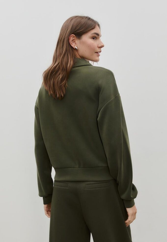 Soft Touch-Sweatshirt mit seitlichem Reißverschluss