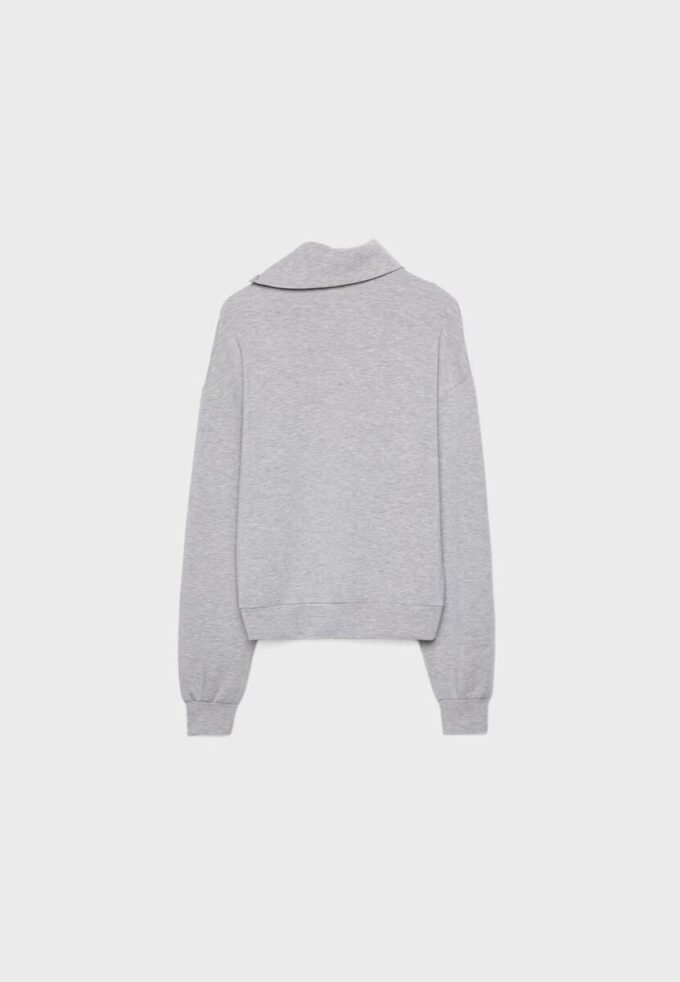 Soft Touch-Sweatshirt mit seitlichem Reißverschluss