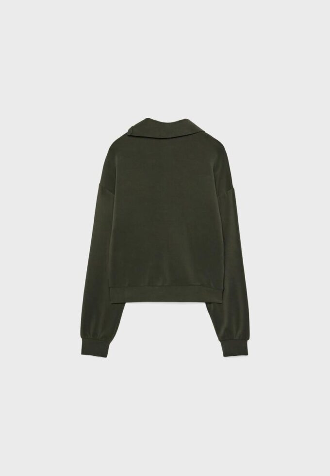 Soft Touch-Sweatshirt mit seitlichem Reißverschluss