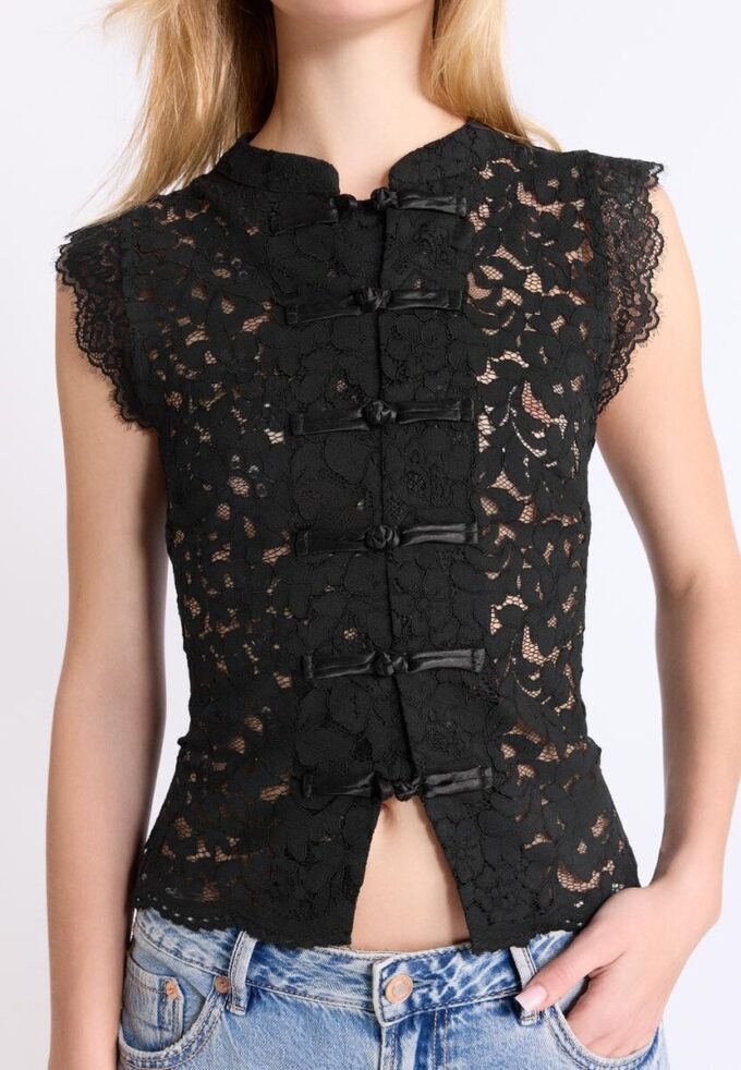 Spitzen-Qipao-Oberteil Spitzen-Qipao-Oberteil