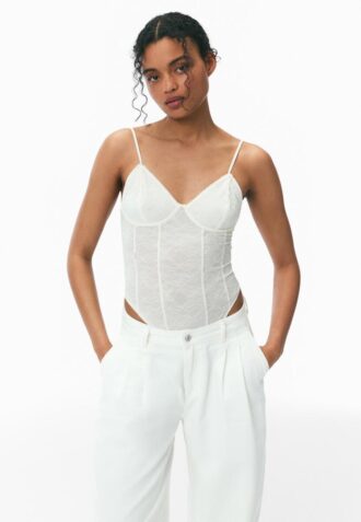 Spitzenbodysuit mit Trägern