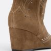 Stiefel mit Keilschuhen aus Leder