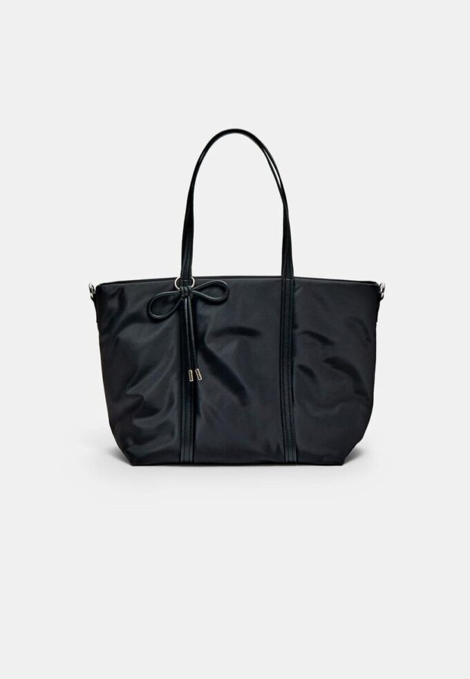 Stoff-Shopper-Tasche mit Schleife