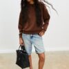 Stoff-Shopper-Tasche mit Schleife