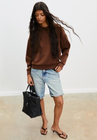 Stoff-Shopper-Tasche mit Schleife