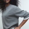 Strick-T-Shirt mit Rundhalsausschnitt Strick-T-Shirt mit Rundhalsausschnitt