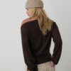 Strick-T-Shirt mit U-Boot-Ausschnitt und Bindegürtel Strick-T-Shirt mit U-Boot-Ausschnitt und Bindegürtel