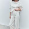 Strickhose mit Nahtdetails