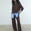 Strickhose mit Nahtdetails