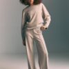 Strickhose mit Nahtdetails