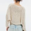 Strickjacke mit Fledermausärmeln und Bindeband