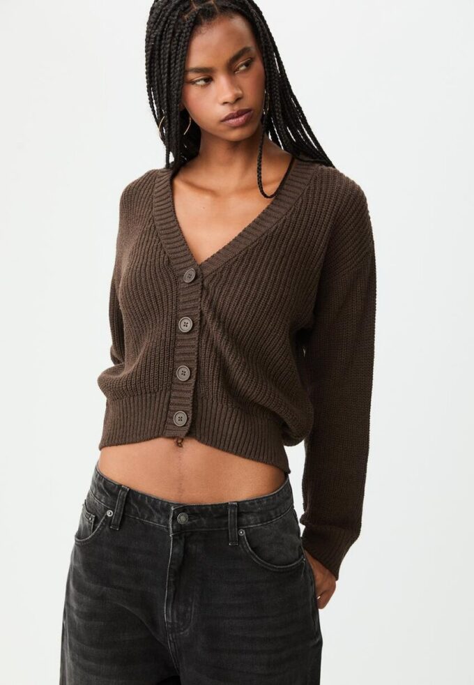 Strickjacke mit Knopfleiste