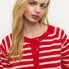 Strickjacke mit Knopfleiste und Raglanärmeln