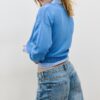 Strickpullover aus zwei Stoffen