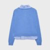 Strickpullover aus zwei Stoffen