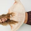 Strickpullover im Cape-Stil mit Schleife