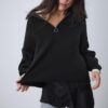 Strickpullover mit Reißverschluss