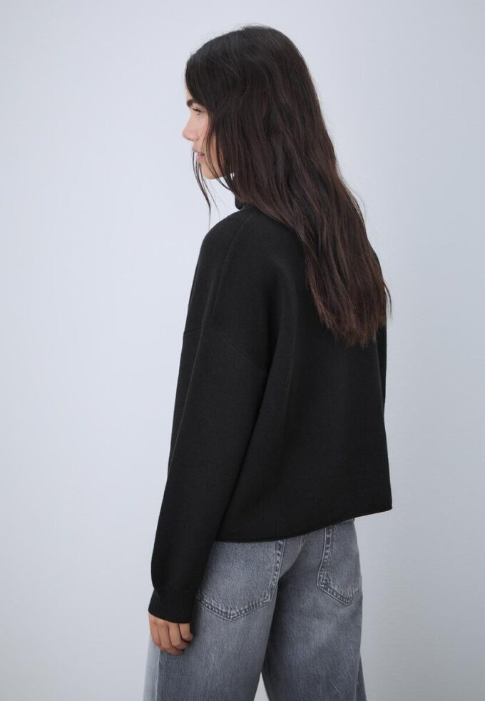 Strickpullover mit Reißverschluss