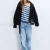 Strickpullover mit U-Boot-Ausschnitt Strickpullover mit U-Boot-Ausschnitt