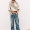 Strickpullover mit U-Boot-Ausschnitt Strickpullover mit U-Boot-Ausschnitt