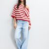 Strickpullover mit U-Boot-Ausschnitt Strickpullover mit U-Boot-Ausschnitt