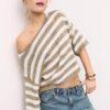 Strickpullover mit U-Boot-Ausschnitt Strickpullover mit U-Boot-Ausschnitt